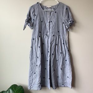 MIDI button down dress